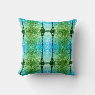 Vintage Paris Eiffel Tower Throw Pillow