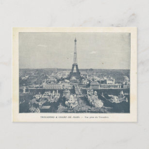 Vintage Paris, Expo 1900, Trocadero,Eiffel Tower Postcard