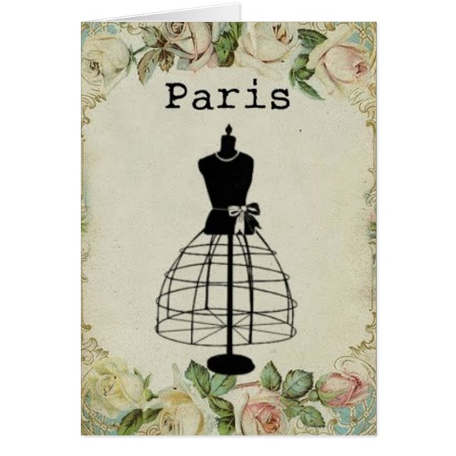 Vintage Paris Fashion Dress Form (Front)