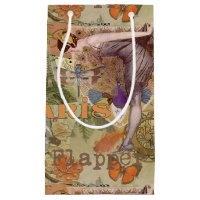 Vintage Paris Flapper Art Deco Peacock Collage