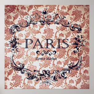 Vintage Paris Flower Market Sign