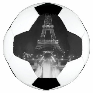 Vintage Paris Fontains Tower Eiffel night Dart Boa Football