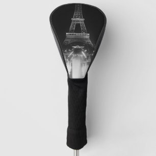 Vintage Paris Fontains Tower Eiffel night Dart Boa Golf Head Cover