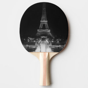 Vintage Paris Fontains Tower Eiffel night Dart Boa Ping Pong Paddle