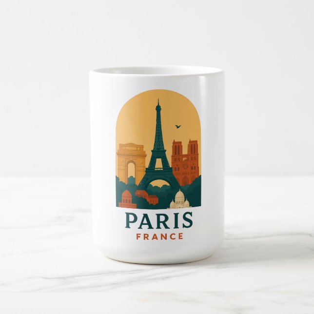 Vintage Paris France Travel Coffee Mug – Notre-Dam (Center)