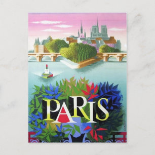 Vintage Paris France Travel Postcard