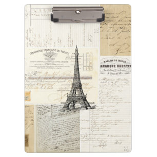 Vintage Paris French Ephemera Clipboard