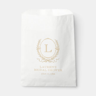 Vintage Paris Glam | Monogram Bridal Shower Favour Bags