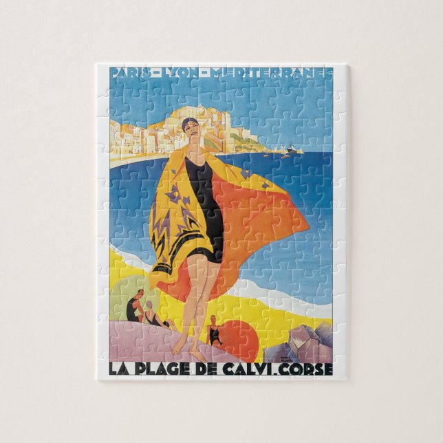 Vintage Paris Lyon Mediterranean Travel  Jigsaw Puzzle (Vertical)