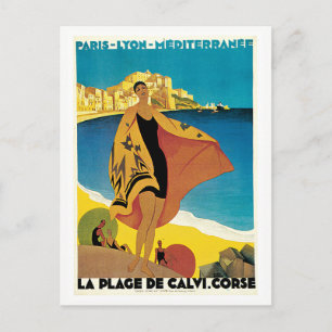 Vintage Paris Lyon Mediterranean Travel Postcard