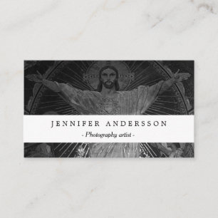 Vintage Paris Main mosaic Sacred Heart jesus Business Card