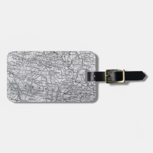 Vintage Paris Map France Region European Travel Luggage Tag