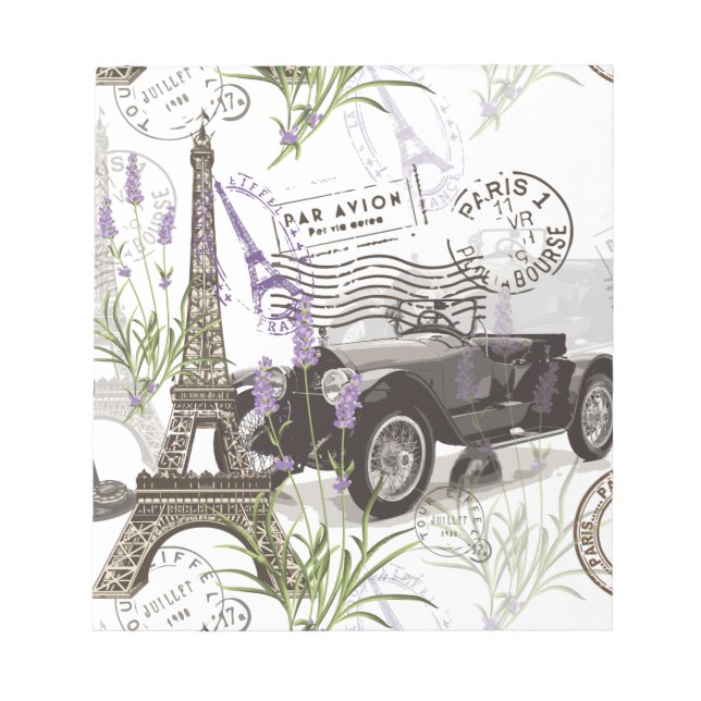 Vintage Paris Notepad (Front)