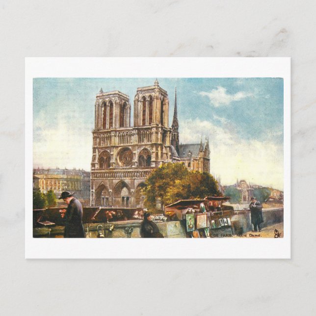 Vintage Paris Notre Dame Postcard (Front)