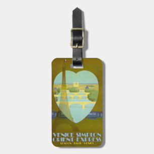 Vintage Paris Orient Express Travel Poster Tag