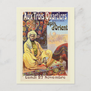 Vintage Paris Oriental Carpets store advertising Postcard