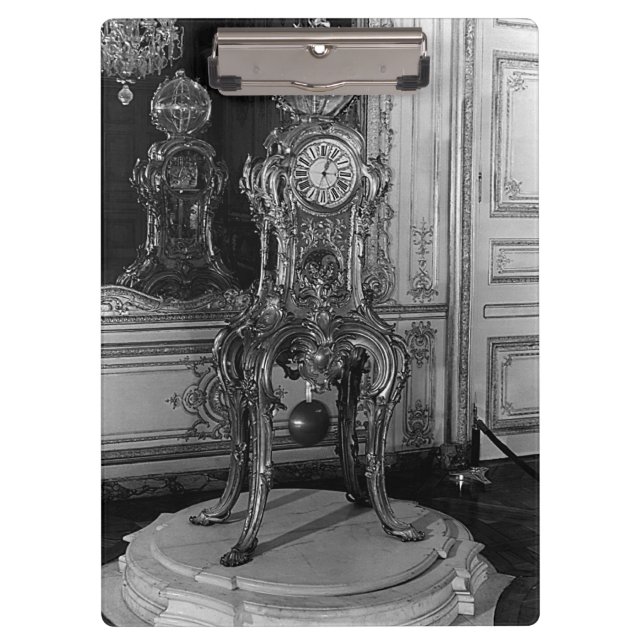 Vintage Paris Palace Versailles astronomical clock Clipboard (Front)