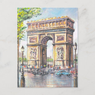 Vintage Paris, Paris Arc de Triumphe, Postcard