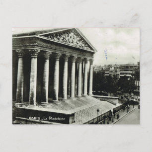 Vintage Paris, Paris, La Madeleine Postcard