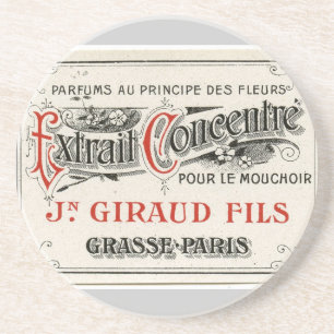 Vintage Paris Perfume Label Coaster
