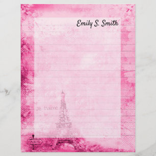 Vintage Paris Personalised Valentine Writing Paper