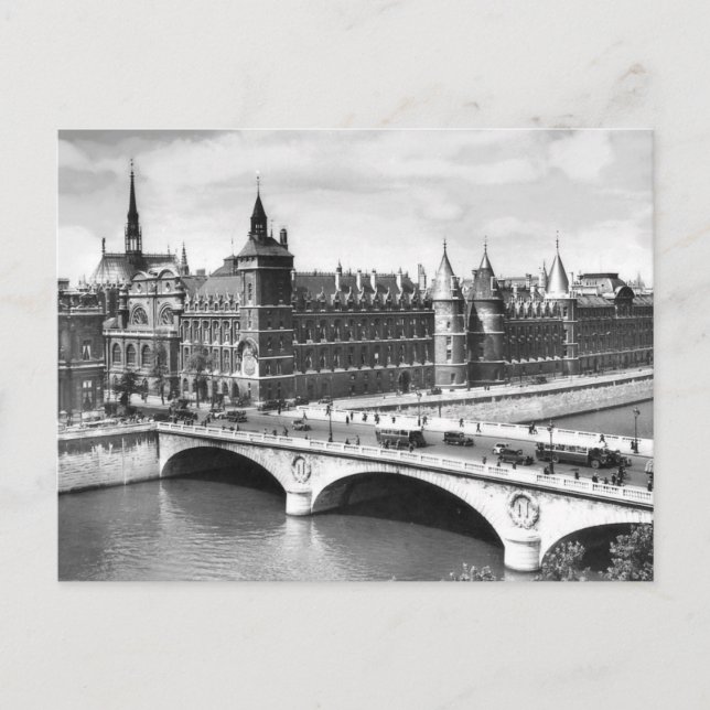 Vintage Paris Photo Palace of Justice. Postcard (Front)