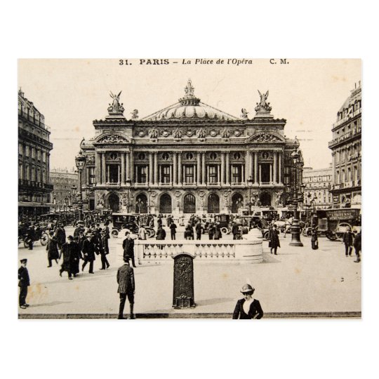 Vintage Paris Post Card, The Opera House Postcard