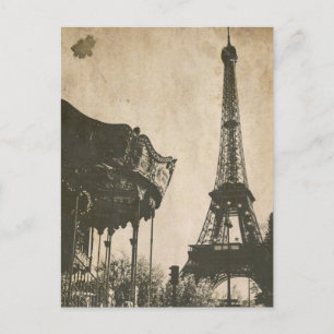 Vintage Paris Postcard, Eiffel Tower Postcard