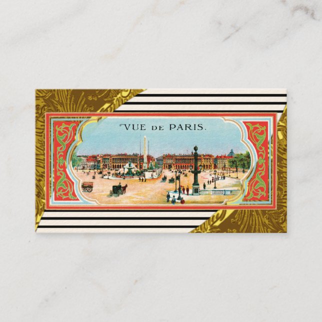 Vintage Paris Poster Business Card (Front)