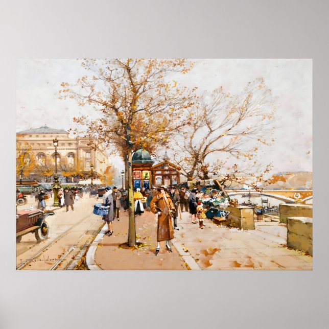 Vintage Paris Poster: Place du Châtelet Poster (Front)