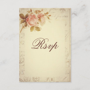 Vintage Paris Postmarks Chic Roses RSVP