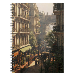 Vintage Paris Street Market Morning Notebook