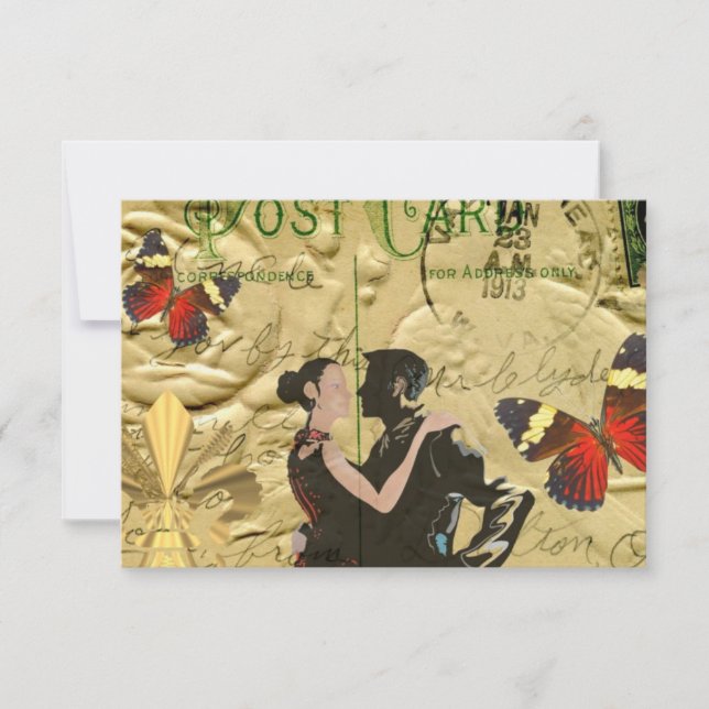 Vintage Paris Tango post card (Front)