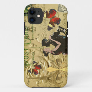 Vintage Paris Tango post card iPhone 11 Case