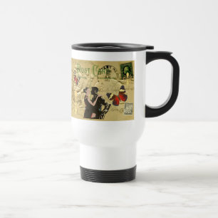Vintage Paris Tango post card Travel Mug