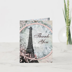 Vintage Paris Thank You Cards