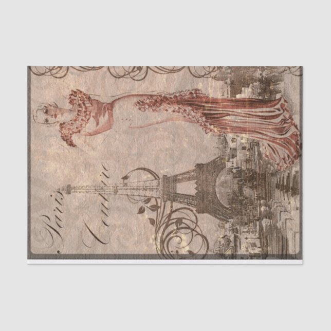 Vintage Paris Tissue Paper (Front)