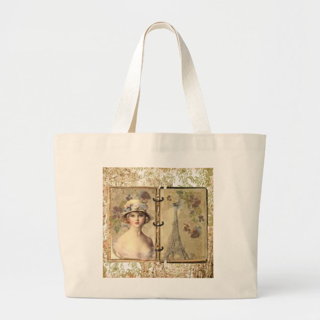 Vintage Paris tote bag (Front)