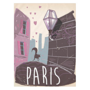 Vintage Paris travel poster Tablecloth