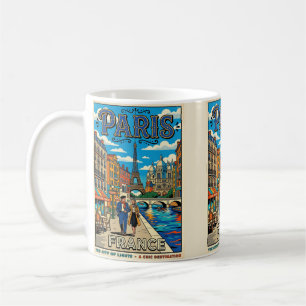 Vintage Paris Travel Poster - The City of Lights Coffee Mug