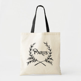 Vintage Paris Typography Tote Bag