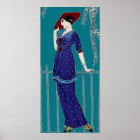 Vintage Parisian 1920s fashion lady