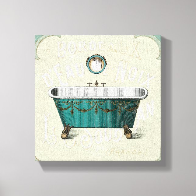 Vintage Parisian Bath Canvas Print (Front)