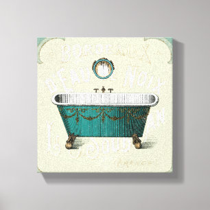Vintage Parisian Bath Canvas Print