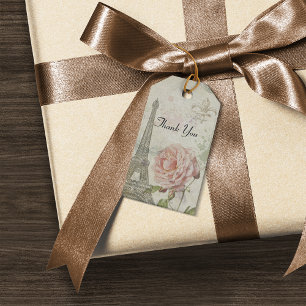 Vintage Parisian Party Thank You Gift Tags