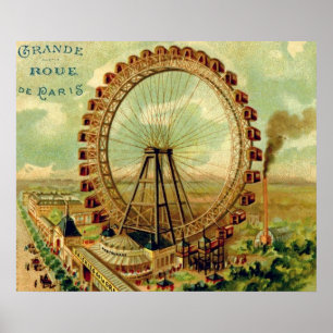 Vintage Parisian Postcard Poster