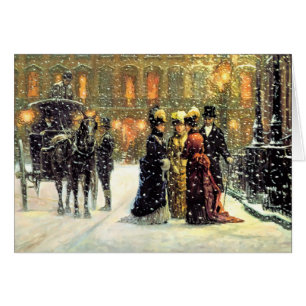 Vintage Parisian Style Big Christmas Cards