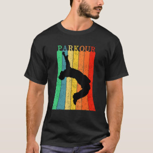Vintage Parkour Ninja City Free Running Jumping Pa T-Shirt