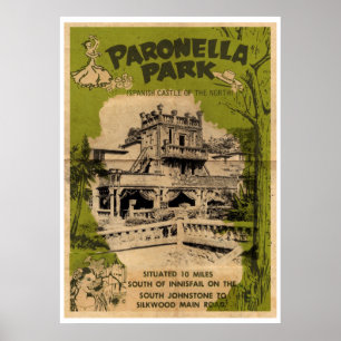 Vintage Paronella Park Travel Poster