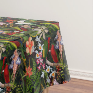 Vintage Parrot Jungle 1 Pattern Tablecloth